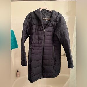 Abercrombie and Fitch long lightweight puffer
